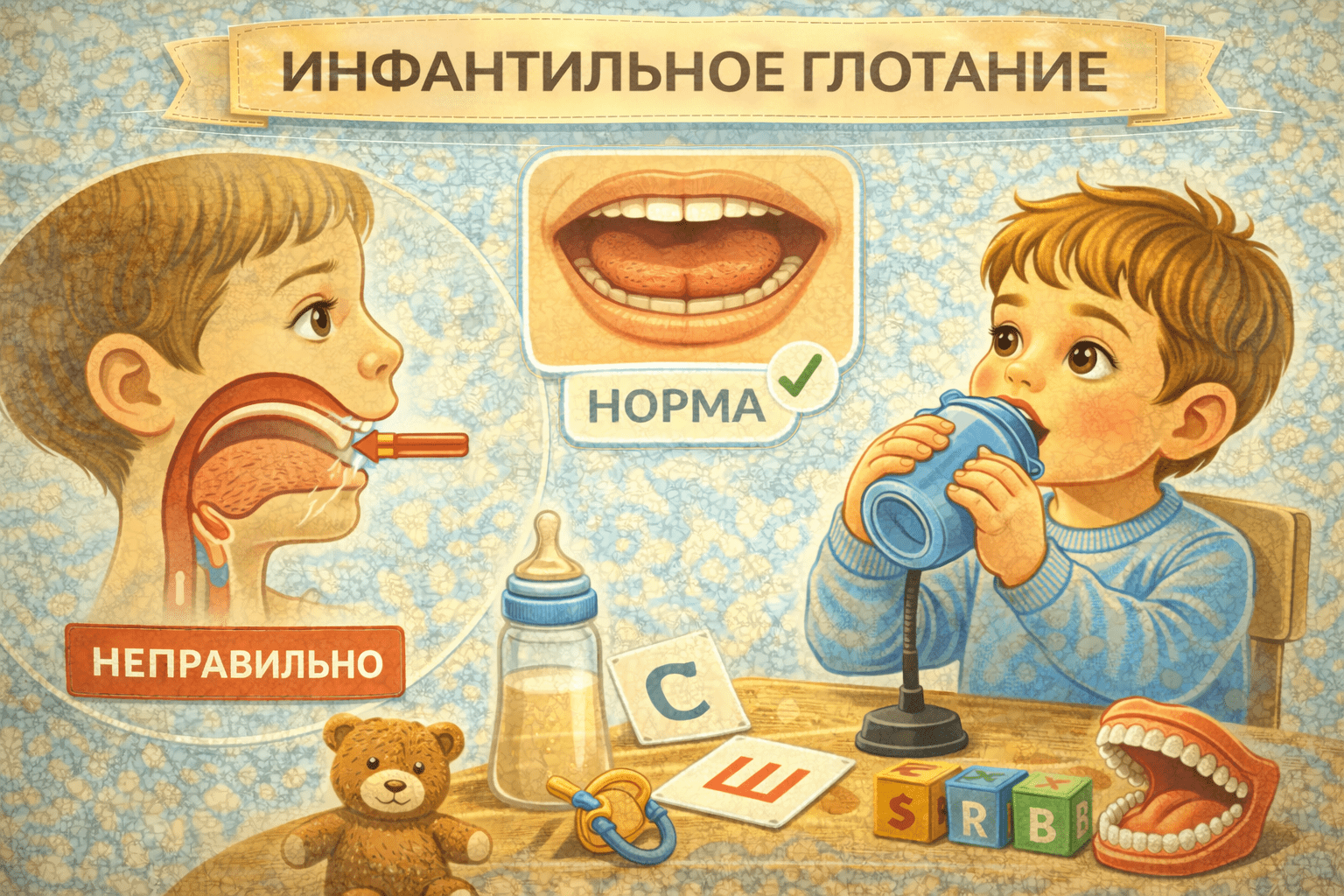 Инфантильное глотание