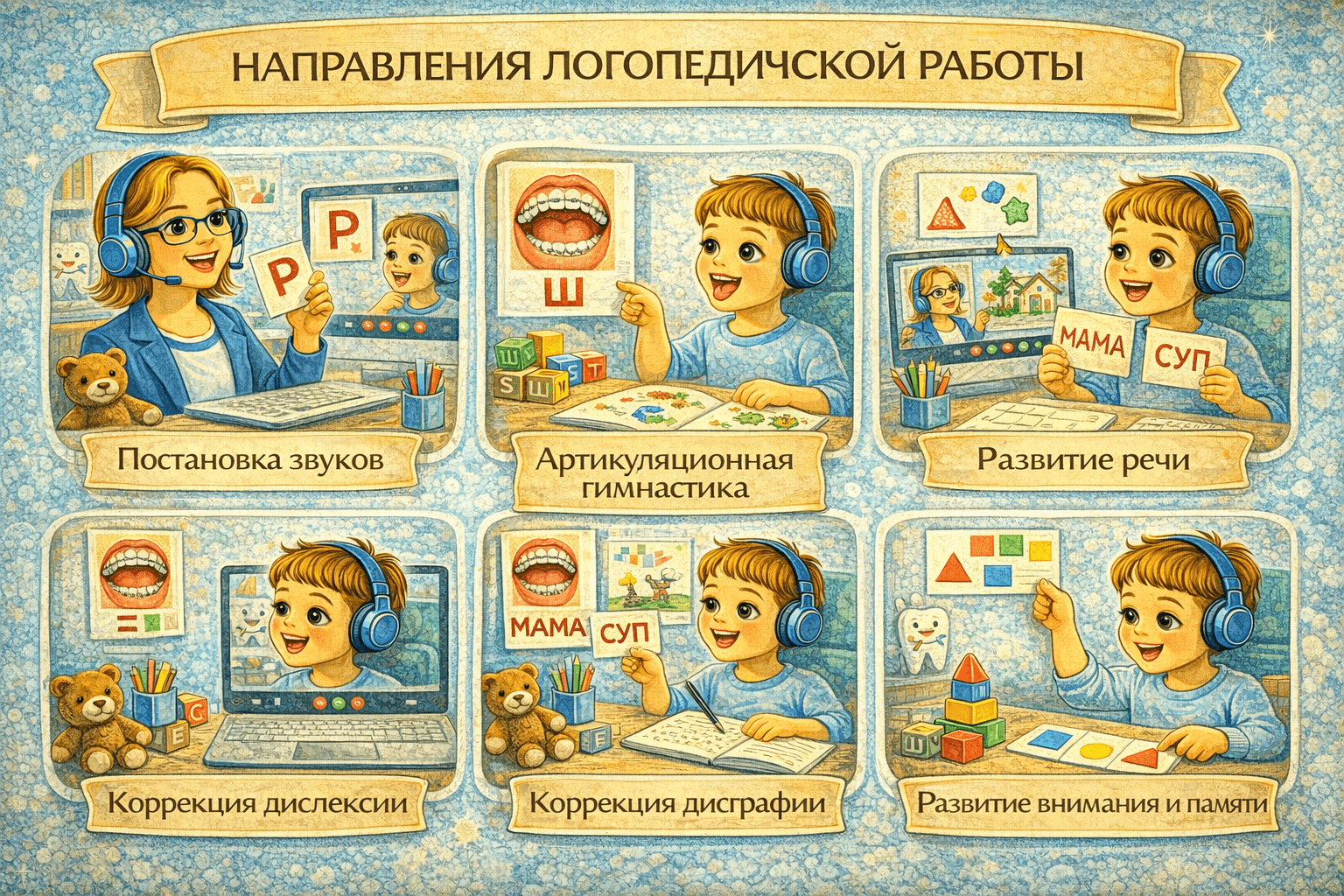 Направления логопедической работы