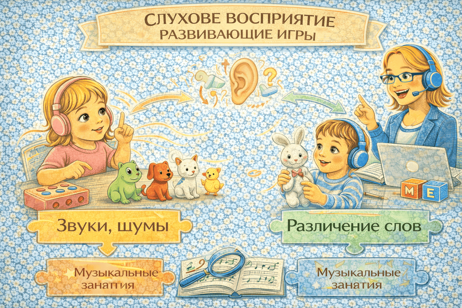 Слуховое восприятие развивающие игры
