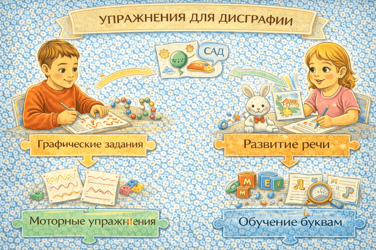 Упражнения для дисграфии